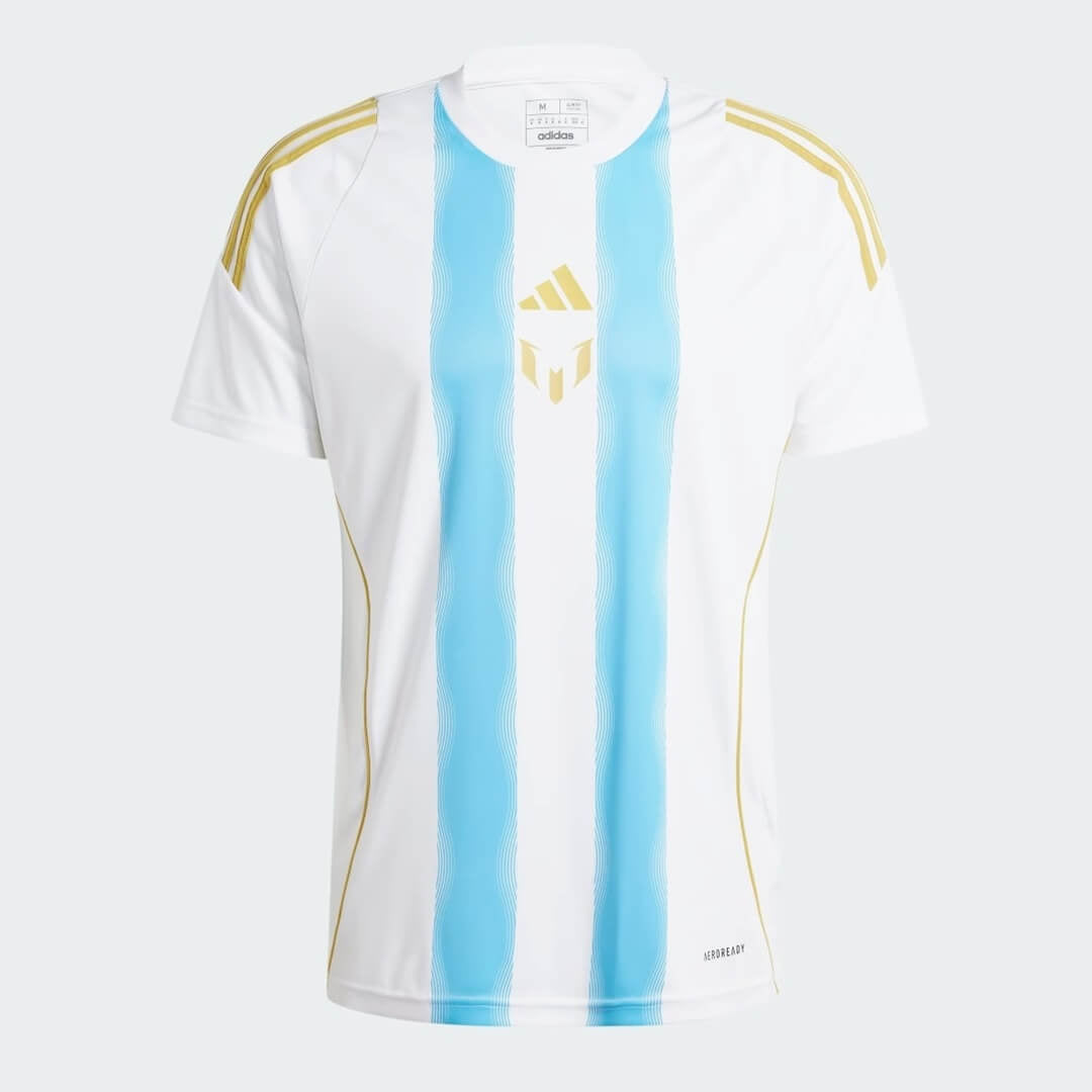 Jersey Adidas X Messi “Spark Gen10s” 2024/25 Torcedor Masculino - Branco/Azul Celeste