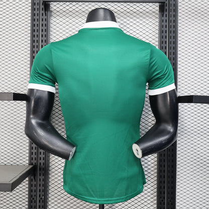Green Palmeiras 25/26 player home jersey front, short-sleeve polo
