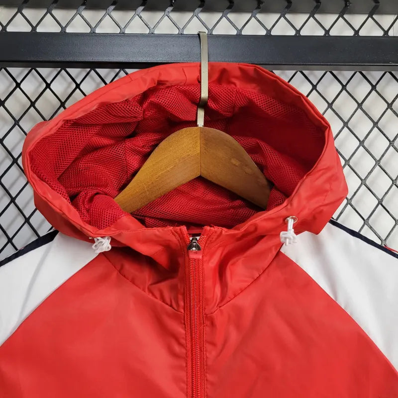 Windbreaker Bayer Leverkusen 24/25 - Branco e Vermelho